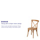 Oak |#| Stackable Oak Wood Cross Back Chair - Dining Room Seating