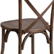 Early American |#| Stackable Early American Wood Cross Back Chair - Dining Room Seating