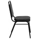 Black Vinyl/Black Frame |#| Trapezoidal Back Stacking Banquet Chair in Black Vinyl with 1.5inch Thick Seat