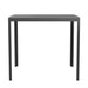 Black Top/Black Frame |#| Indoor/Outdoor Commercial Steel Patio Table with Poly Resin Slatted Top - Black