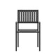 Black/Black |#| Indoor/Outdoor Black Patio Club Chair with Poly Resin Back and Seat Slats-2 Pack