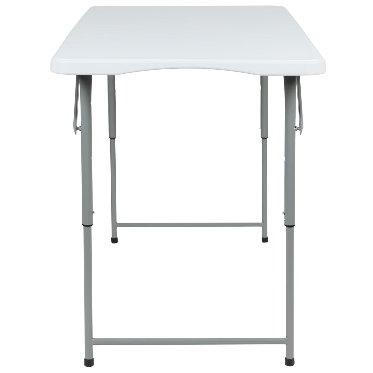 4-Foot Height Adjustable Bi-Fold Granite White Plastic Folding Tables