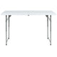 4-Foot Height Adjustable Bi-Fold Granite White Plastic Folding Tables