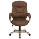 Brown Microfiber |#| High Back Brown Microfiber Executive Swivel Ergonomic Office Chair with Arms