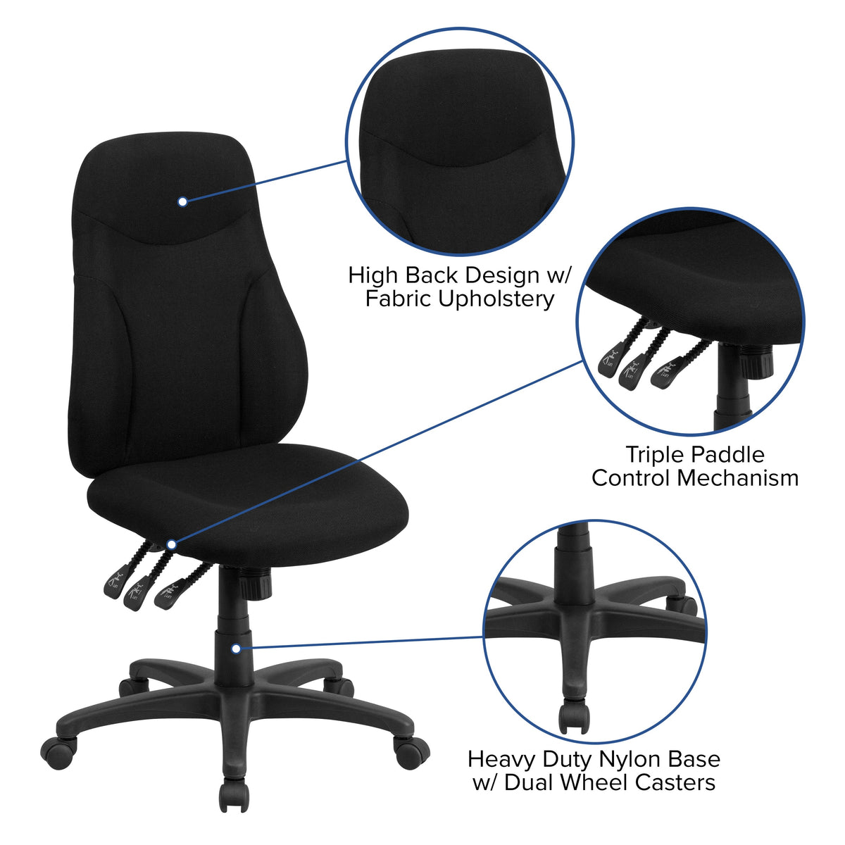 High Back Task Chair BT-90297H- – Advantage Church Chairs