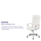 White |#| High Back White LeatherSoft Contemporary Panel Executive Swivel Office Chair