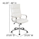 White |#| High Back White LeatherSoft Contemporary Panel Executive Swivel Office Chair