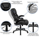 High Back Black LeatherSoft Executive Swivel Chair with Double Layered Headrest