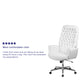 White |#| High Back Traditional Tufted White LeatherSoft Executive Swivel Office Chair
