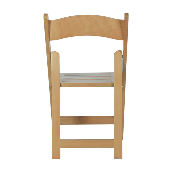 Oak |#| Commercial Grade Solid Wood Portable Folding Dining Chair, Oak Finish