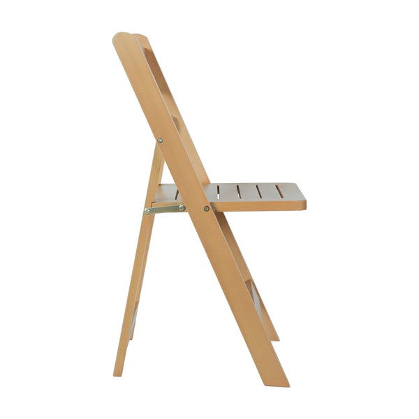 Oak |#| Commercial Grade Solid Wood Portable Folding Dining Chair, Oak Finish