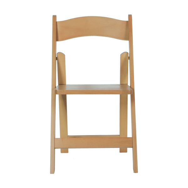 Oak |#| Commercial Grade Solid Wood Portable Folding Dining Chair, Oak Finish
