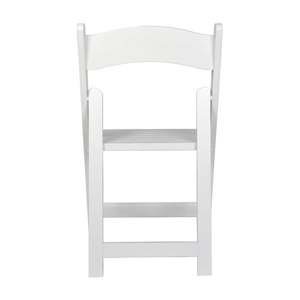 White |#| Commercial Grade Solid Wood Portable Folding Dining Chair, White Finish