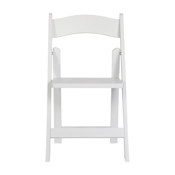 White |#| Commercial Grade Solid Wood Portable Folding Dining Chair, White Finish