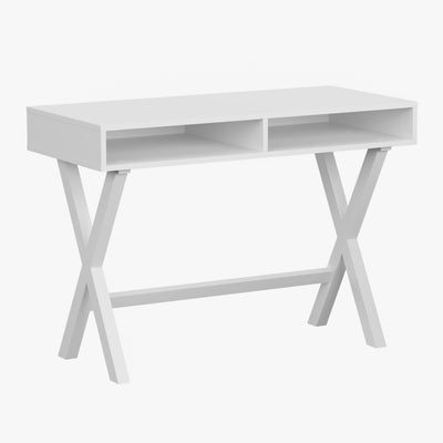 Home Office Writing Computer Desk with Open Storage Compartments - Table Desk for Writing and Work
