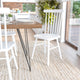 White |#| Windsor Style Commercial Solid Wood Spindle Back Dining Chairs in White-Set of 2