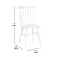 White |#| Windsor Style Commercial Solid Wood Spindle Back Dining Chairs in White-Set of 2