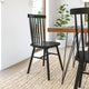 Black |#| Windsor Style Commercial Solid Wood Spindle Back Dining Chairs in Black-Set of 2