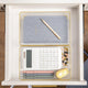 Set of 3 Plastic Stacking Desk Drawer Organizers with Gold Trim - 9 x 6