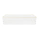 Set of 3 Plastic Stacking Desk Drawer Organizers with Gold Trim - 9 x 6