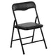 Black |#| Kids Black 3 Piece Folding Table and Chair Set - Kids Activity Table Set