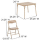 Tan |#| Kids Tan 3 Piece Folding Table and Chair Set - Kids Activity Table Set