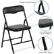 Black |#| Kids Black 5 Piece Folding Table and Chair Set - Kids Activity Table Set