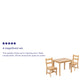 Natural |#| Kids 3 Piece Solid Hardwood Table and Chair Set for Playroom, Kitchen - Natural