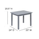 Gray |#| Kids 3 Piece Solid Hardwood Table and Chair Set for Playroom, Kitchen - Gray