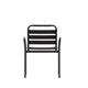 Black |#| Commercial Indoor-Outdoor Restaurant Stack Chair with Slat Back and Arms-Black