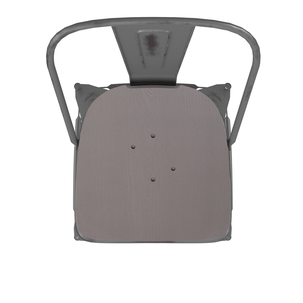 Gray Seat/Clear Coated Frame |#| Indoor Bar Height Stool with Poly Resin Colorful Seat - Clear Coated/Gray
