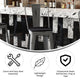 Black Seat/Clear Coated Frame |#| Indoor Bar Height Stool with Poly Resin Colorful Seat - Clear Coated/Black