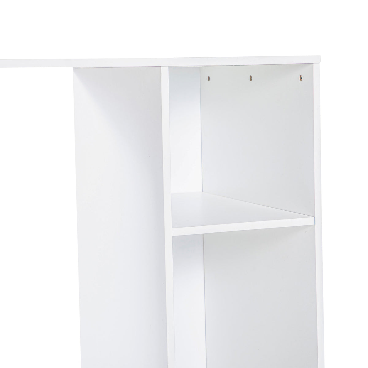 White |#| Space-Saving Mini Fridge Organizer Shelf with Cubby Storage in White