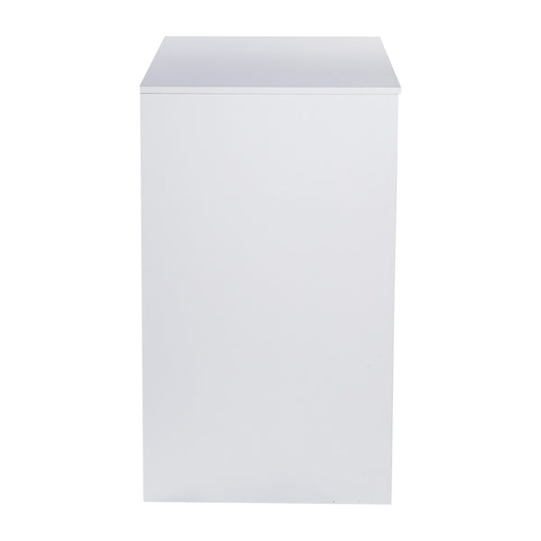 White |#| Space-Saving Mini Fridge Organizer Shelf with Cubby Storage in White