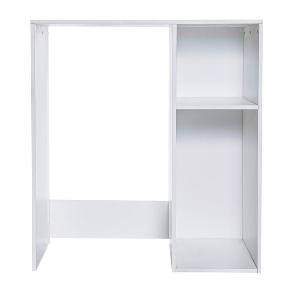 White |#| Space-Saving Mini Fridge Organizer Shelf with Cubby Storage in White