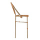 Natural & White/Light Natural Frame |#| All-Weather Commercial Paris Chair with Bamboo Print Metal Frame-Natural/White