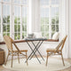 Natural & White/Light Natural Frame |#| All-Weather Commercial Paris Chair - Bamboo Print Aluminum Frame-Natural/White