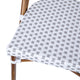 White & Gray/Natural Frame |#| All-Weather Commercial Paris Chair with Bamboo Print Aluminum Frame-White/Gray