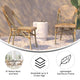 Natural & White/Light Natural Frame |#| All-Weather Commercial Paris Chair - Bamboo Print Aluminum Frame-Natural/White