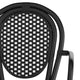 Black & White/Black Frame |#| All-Weather Commercial Paris Chair with Black Metal Frame-Black/White
