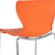 Orange |#| Contemporary Design Orange Plastic Stack Chair