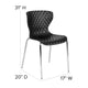 Black |#| Contemporary Design Black Plastic Stack Chair