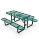 Green,6' |#| Commercial Grade 6' Rectangular Expanded Mesh Metal Outdoor Picnic Table - Green