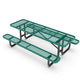 Green,8' |#| Commercial Grade 8' Rectangular Expanded Mesh Metal Outdoor Picnic Table - Black