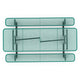 Green,8' |#| Commercial Grade 8' Rectangular Expanded Mesh Metal Outdoor Picnic Table - Black