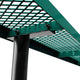 Green,8' |#| Commercial Grade 8' Rectangular Expanded Mesh Metal Outdoor Picnic Table - Black
