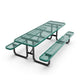 Green,8' |#| Commercial Grade 8' Rectangular Expanded Mesh Metal Outdoor Picnic Table - Black