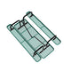 Green,8' |#| Commercial Grade 8' Rectangular Expanded Mesh Metal Outdoor Picnic Table - Black