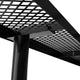 Black,8' |#| Commercial Grade 8' Rectangular Expanded Mesh Metal Outdoor Picnic Table - Black