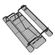 Black,8' |#| Commercial Grade 8' Rectangular Expanded Mesh Metal Outdoor Picnic Table - Black